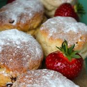 Scones and strawberries