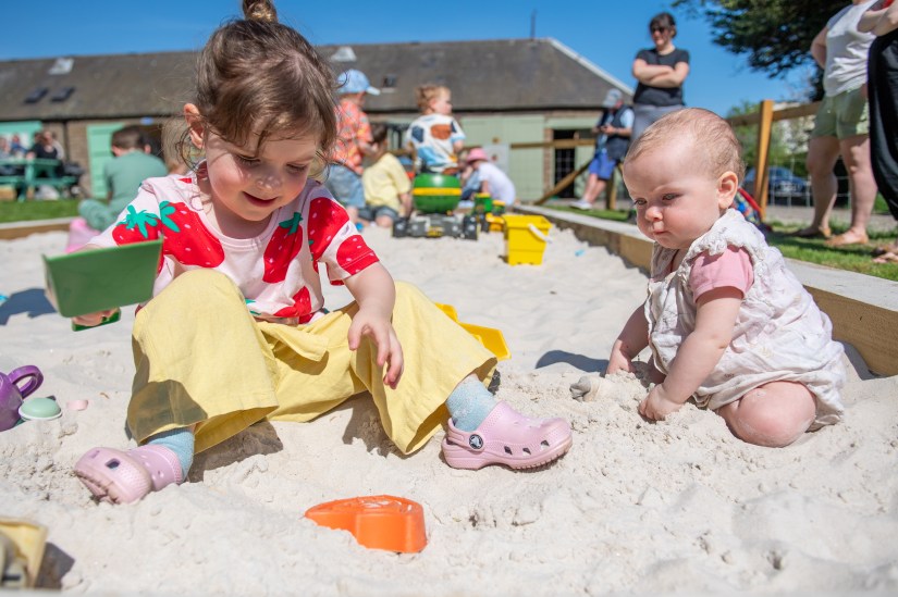 Children of all ages love our sandpit - it's thought to be the biggest in Angus!  
Photograph © The Courier, D C Thompson, 2025