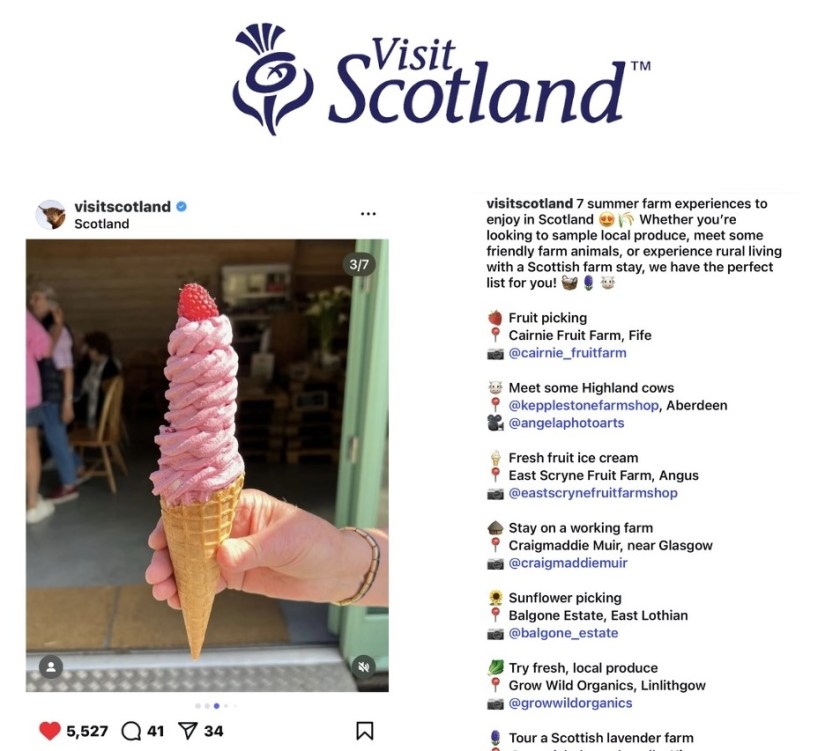 East Scryne Fruit was selected as one of Visit Scotlandโs top seven summer farm experiences, highlighting our farm as a standout destination for fresh ice cream